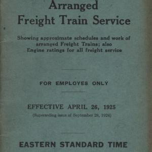 Arranged Freight Train Service