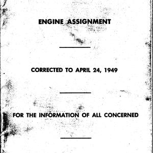 NYNH&H 1949-04-24 Engine Assignment NYNH&H 1949-04-24 Engine Assignment