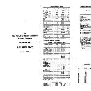 NYNH&H 1938-07-01 Summary of Equipment NYNH&H 1938-07-01 Summary of Equipment