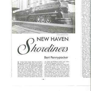 Article: New Haven Shoreliners (1400s) by Bert Pennypacker Article: New Haven Shoreliners (1400s) by Bert Pennypacker