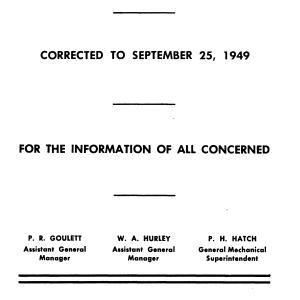 NYNH&H 1949-09-25 Engine Assignment NYNH&H 1949-09-25 Engine Assignment