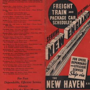 Freight Train & Package Car Schedules