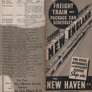 Freight Train & Package Car Schedules