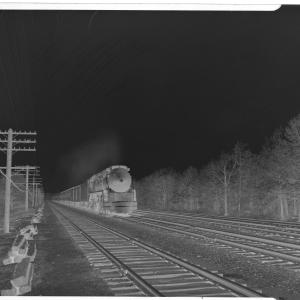 Extra passenger East at Miners Lane near New London.  Engineer's side 3/4 view.