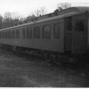 Work Service Dining Car W-130. Boarded Up with Broken Windows. Work Service Dining Car W-130. Boarded Up with Broken Windows.