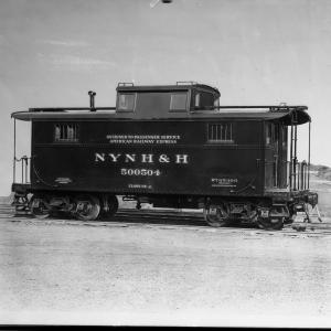 NE-3 Passenger Caboose #500504. Railway Express Agency Lettering Under Road Name. NE-3 Passenger Caboose #500504. Railway Express Agency Lettering Under Road Name.