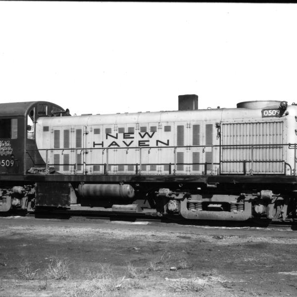 Broadside view of the engineer's side of RS-2 number 0509.