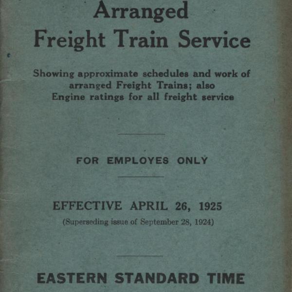 Arranged Freight Train Service