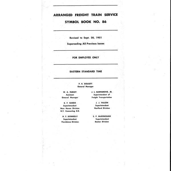 Arranged Freight Train Service