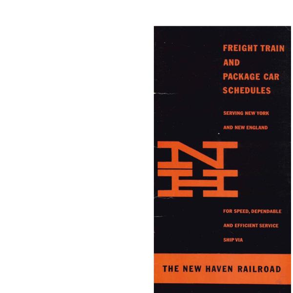 Freight Train & Package Car Schedules