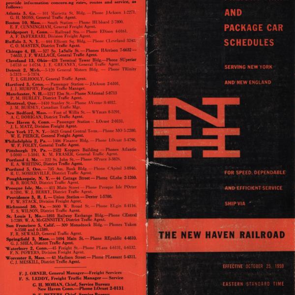 Freight Train & Package Car Schedules