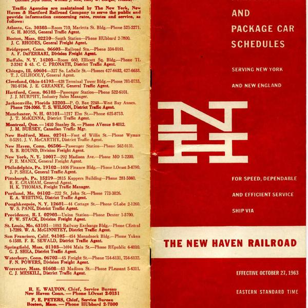 Freight Train & Package Car Schedules