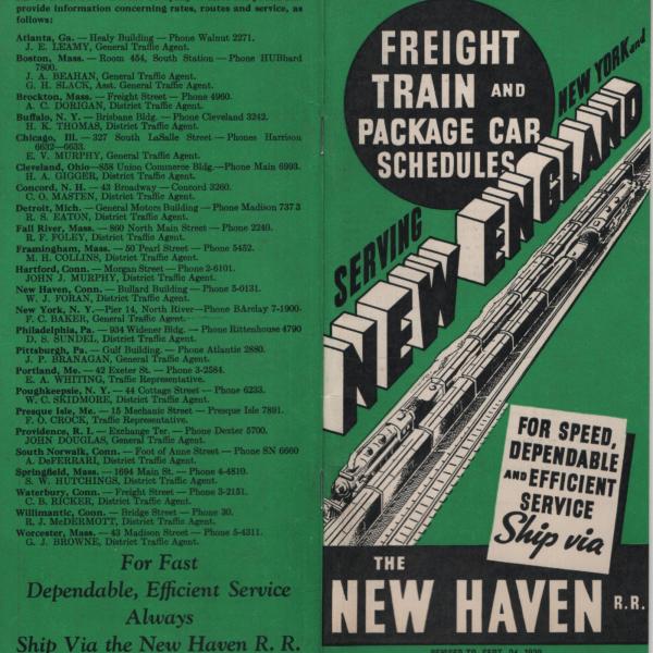 Freight Train & Package Car Schedules