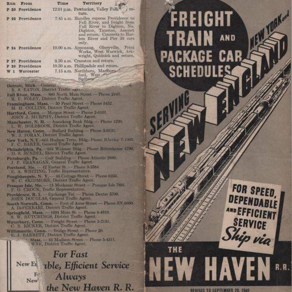 Freight Train & Package Car Schedules