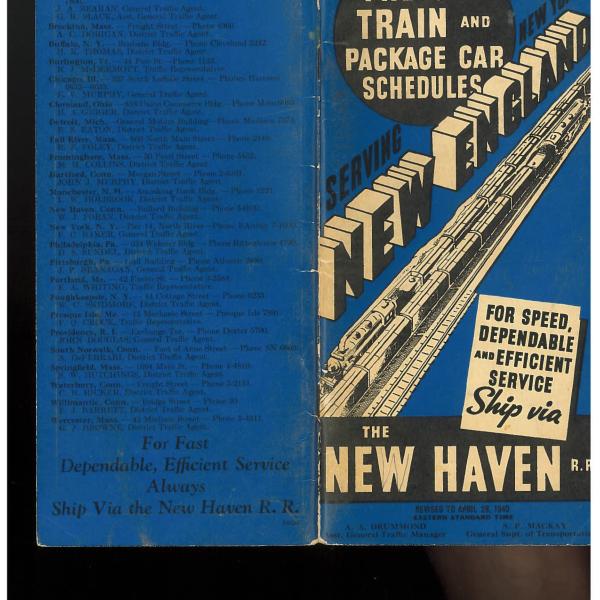 Freight Train & Package Car Schedules