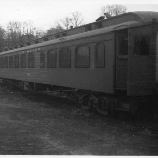 Work Service Dining Car W-130.  Boarded Up with Broken Windows.
