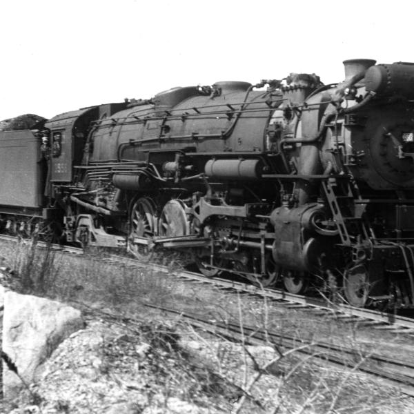 R-3-A Class 4-8-2 #3556 On Chelmsford, MA Wye Track.