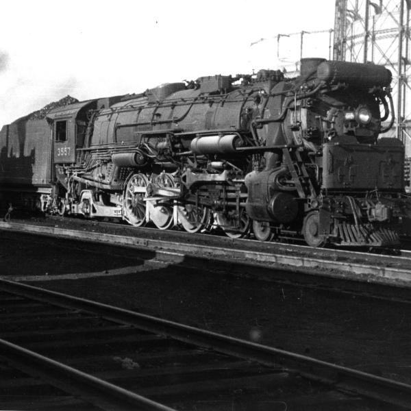 R-3 Class 4-8-2 #3557 At Worcester, MA.