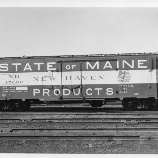 Box car #45090, State of Maine Products, Cedar Hill, New Haven, CT
