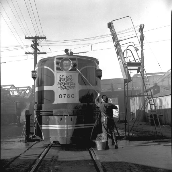 Alco-GE PA-1 #0780.  Nose View.  Unit Is Being Washed.