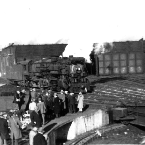 Engineer's side of #3557 at roundhouse.