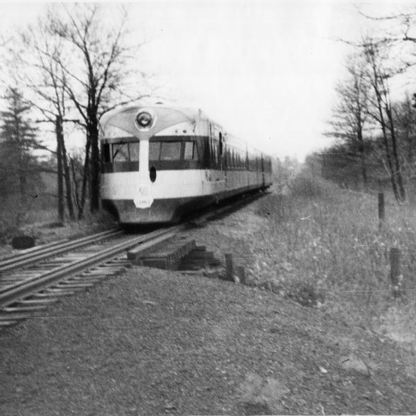 New Haven Comet enroute from Providence, RI to Provincetown, MA on Cape Cod, somewhere between Attleboro and Taunton, MA