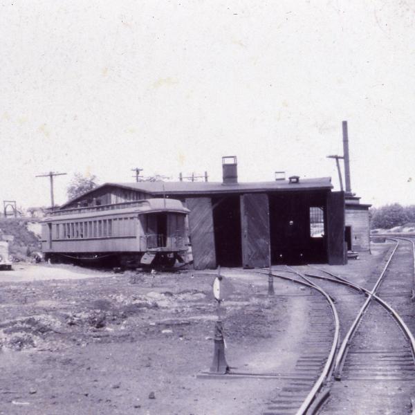 FRONT VIEW OF THE HOPEWELL, NY ENGINE HOUSE  (55P 66)