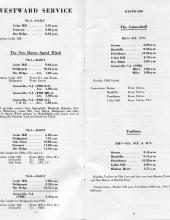Freight Train & Package Car Schedules