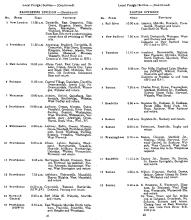 Freight Train & Package Car Schedules