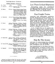 Freight Train & Package Car Schedules